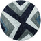 Rugs Navy Blue Rug - 94" x 94" x 0.5" Navy Olefin/Polypropylene Round Rug HomeRoots