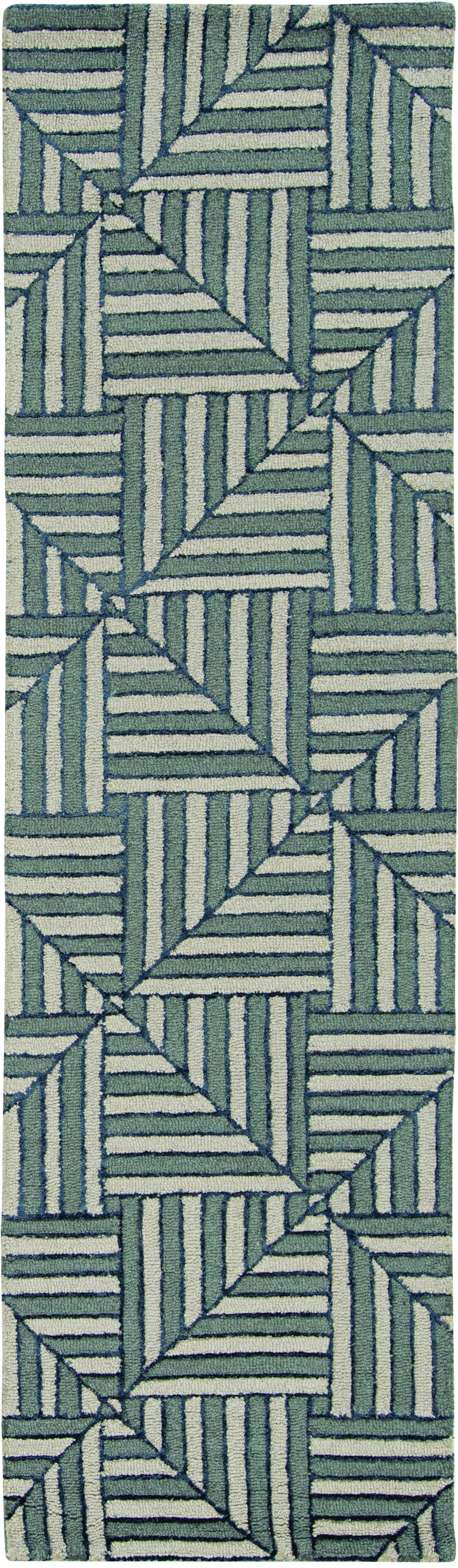 Rugs Navy Blue Rug - 96" X 120" X 0.'5" Navy/Charcoal Wool / Viscose Rug HomeRoots