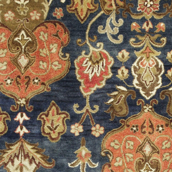 Rugs Navy Blue Rug - 96" X 126" X 0.'5" Navy Wool Rug HomeRoots