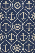 Rugs Navy Rug - 2' x 3' UV-treated Polypropylene Navy Area Rug HomeRoots