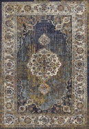 Rugs Navy Rug - 5'3"X 7'7" Polypropylene Navy Area Rug HomeRoots