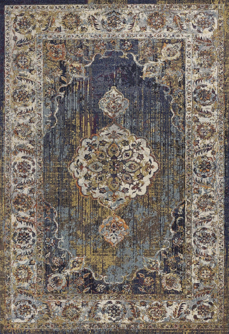 Rugs Navy Rug - 5'3"X 7'7" Polypropylene Navy Area Rug HomeRoots