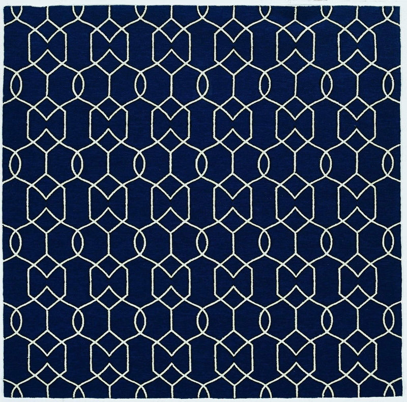 Rugs Navy Rug - 5' x 7' UV-treated Polypropylene Navy Area Rug HomeRoots