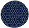 Rugs Navy Rug - 7' Round UV-treated Polypropylene Navy Area Rug HomeRoots