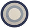 Rugs Navy Rug - 7' Round UV-treated Polypropylene Slate/Navy Area Rug HomeRoots