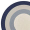 Rugs Navy Rug - 7' Round UV-treated Polypropylene Slate/Navy Area Rug HomeRoots
