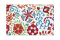 Rugs Nylon Area Rug With Floral and leafy Pattern, Small, Multicolor Benzara