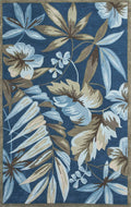 Rugs Ocean Rug - 3'3" x 5'3" Polyester Ocean Area Rug HomeRoots