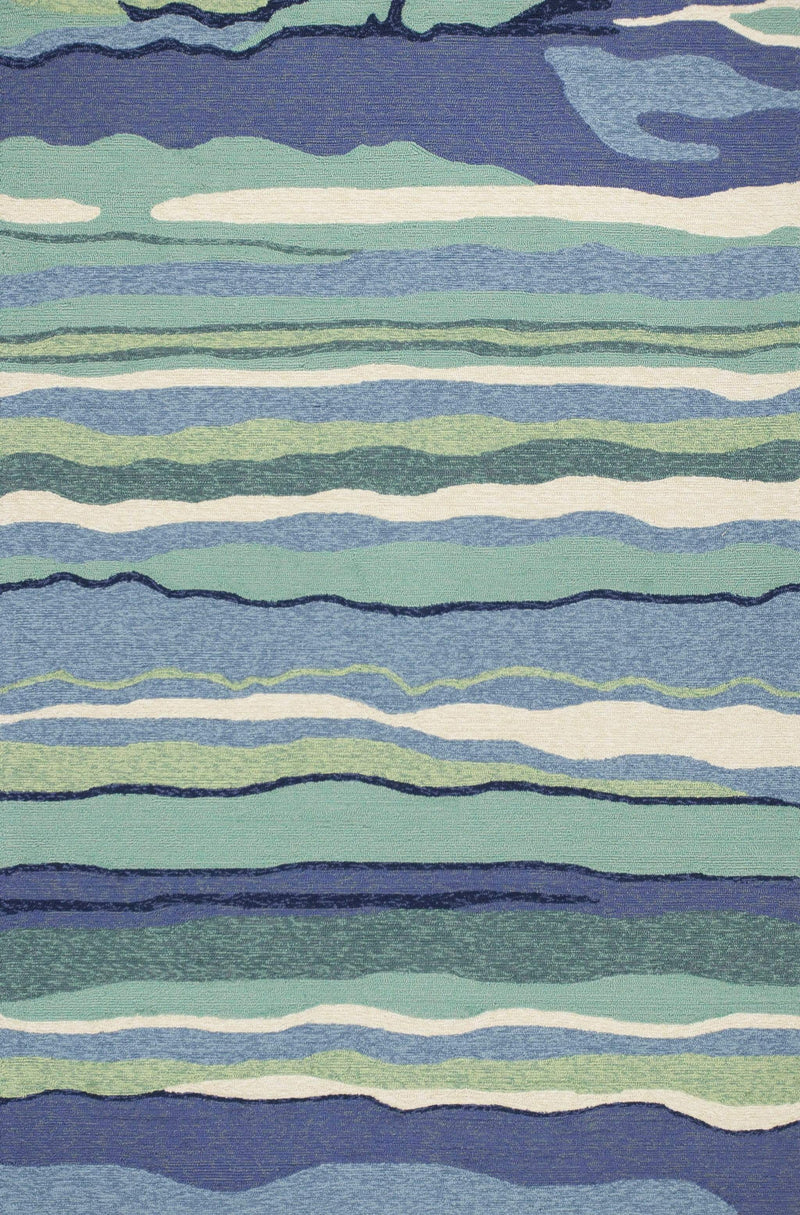 Rugs Ocean Rug - 3'3" x 5'3" UV-treated Polypropylene Ocean Area Rug HomeRoots