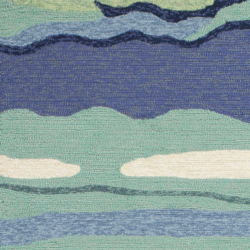 Rugs Ocean Rug - 3'3" x 5'3" UV-treated Polypropylene Ocean Area Rug HomeRoots