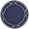 Rugs Ocean Rug - 7' Round UV-treated Polypropylene Ocean Area Rug HomeRoots