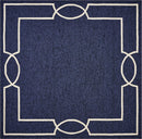 Rugs Ocean Rug - 7' Square UV-treated Polypropylene Ocean Area Rug HomeRoots