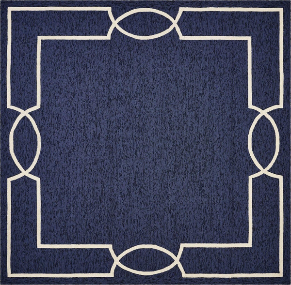 Rugs Ocean Rug - 7' Square UV-treated Polypropylene Ocean Area Rug HomeRoots