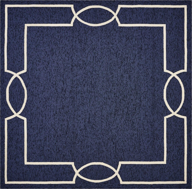 Rugs Ocean Rug - 7' Square UV-treated Polypropylene Ocean Area Rug HomeRoots