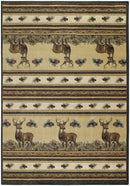 Rugs Olefin Rug 63" x 90" x 0.45" Natural Polypropylene Area Rug 9788 HomeRoots