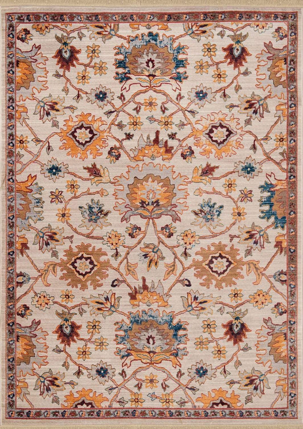 Rugs Olefin Rug - 94" x 126" x 0.24" Natural Polyester Oversize Rug HomeRoots