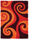 Rugs Orange Area Rug 22" x 26" x 1.2" Burnt Orange Polyester Accent Rug 9181 HomeRoots