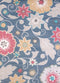 Rugs Orange Area Rug 63" x 86" x 0.47" Blue Polypropylene/Polyester Area Rug 9903 HomeRoots