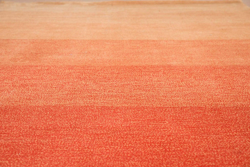 Rugs Orange Area Rug - 94" x 126" x 0.47" Orange Polyester Oversize Rug HomeRoots