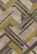 Rugs Orange Rug 22" x 32" x 0.47" Grey Polypropylene Accent Rug 8561 HomeRoots