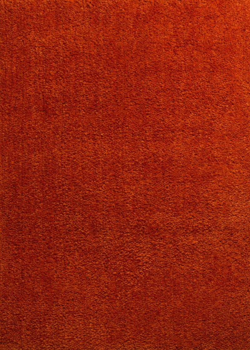 Rugs Orange Rug - 94" x 126" x 1.6" Orange Polyester Oversize Rug HomeRoots