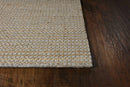 Rugs Outdoor Jute Rug - 60" X 84" X 0.'5" Grey Wool / Jute Rug HomeRoots