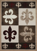 Rugs Outdoor Runner Rug 23" x 86" x 0.4" Garnet Polypropylene Runner Rug 8167 HomeRoots