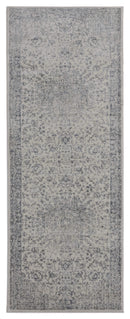 Rugs Outdoor Runner Rug 31" x 86" x 0.31" Grey Olefin Runner Rug 8236 HomeRoots