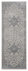 Rugs Outdoor Runner Rug - 31" x 86" x 0.31" Grey Olefin Runner Rug HomeRoots