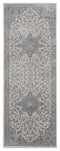 Rugs Outdoor Runner Rug - 31" x 86" x 0.31" Grey Olefin Runner Rug HomeRoots