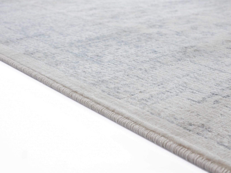 Rugs Outdoor Runner Rug - 31" x 86" x 0.31" Grey Olefin Runner Rug HomeRoots