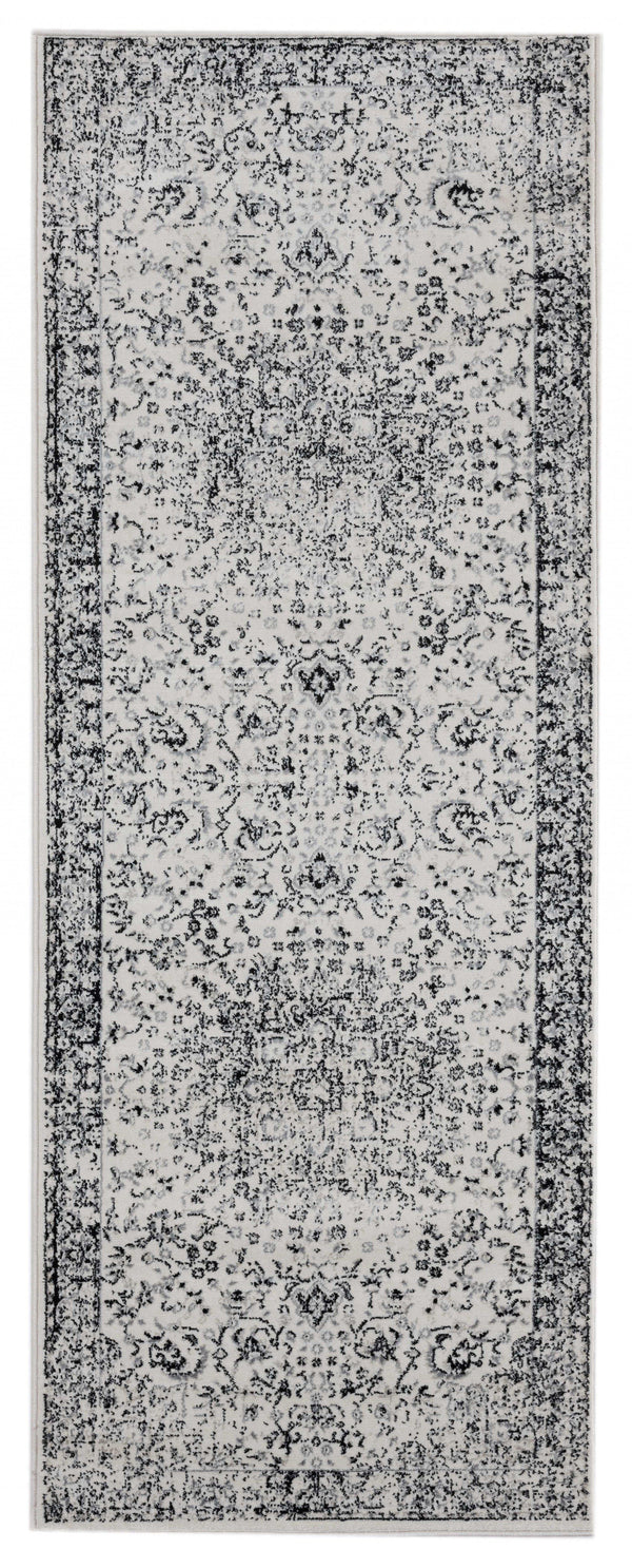 Rugs Outdoor Runner Rug 31" x 86" x 0.31" Onyx Olefin Runner Rug 8243 HomeRoots