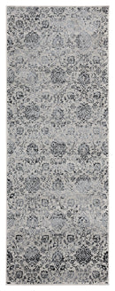 Rugs Outdoor Runner Rug - 31" x 86" x 0.31" Onyx Olefin Runner Rug HomeRoots