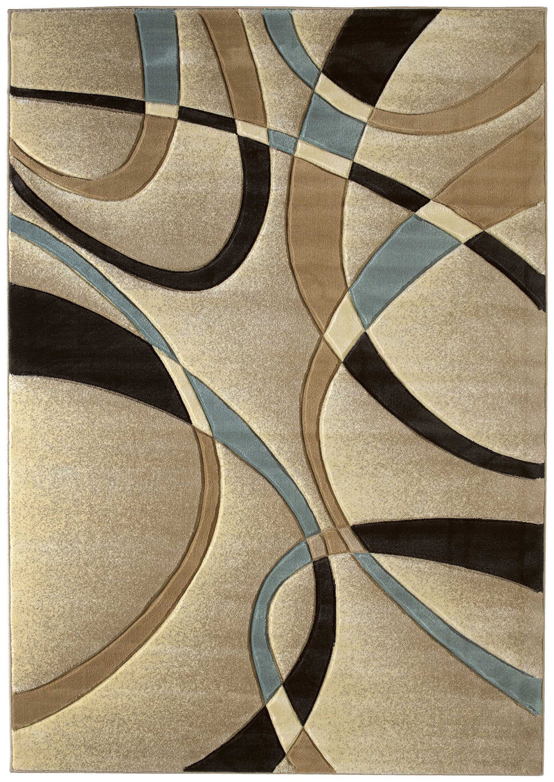Rugs Outdoor Runner Rug 31" x 88" x 0.47" Beige Polypropylene Runner Rug 8368 HomeRoots