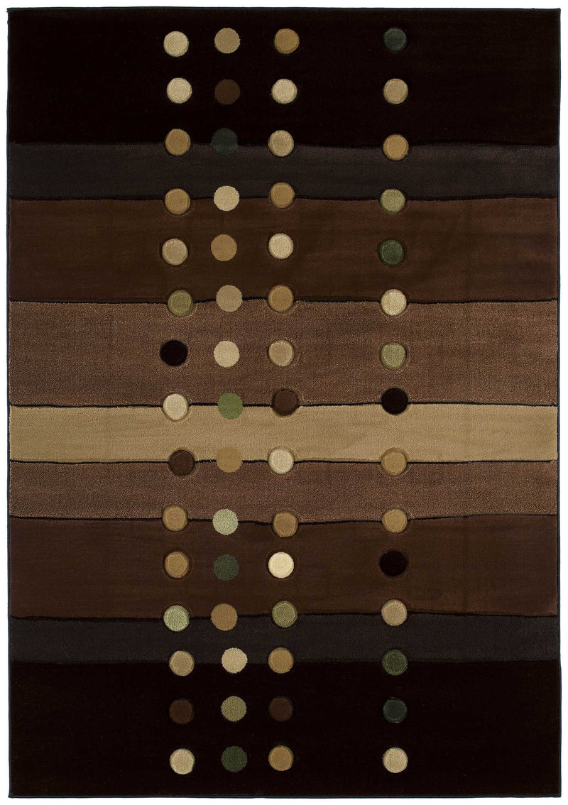 Rugs Outdoor Runner Rug 31" x 88" x 0.47" Chocolate Polypropylene Runner Rug 8397 HomeRoots