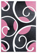 Rugs Pink Area Rug - 31" x 50" x 0.53" Pink Olefin/Polypropylene Mat Rug HomeRoots