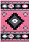 Rugs Pink Area Rug 63" x 90" x 0.53" Pink Olefin/Polypropylene Area Rug 7306 HomeRoots