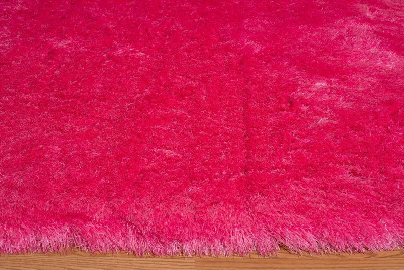 Rugs Pink Area Rug - 94" x 126" x 2.7" Pink Polyester Oversize Rug HomeRoots