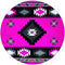 Rugs Pink Area Rug 94" x 94" x 0.53" Pink Olefin/Polypropylene Round Rug 7307 HomeRoots