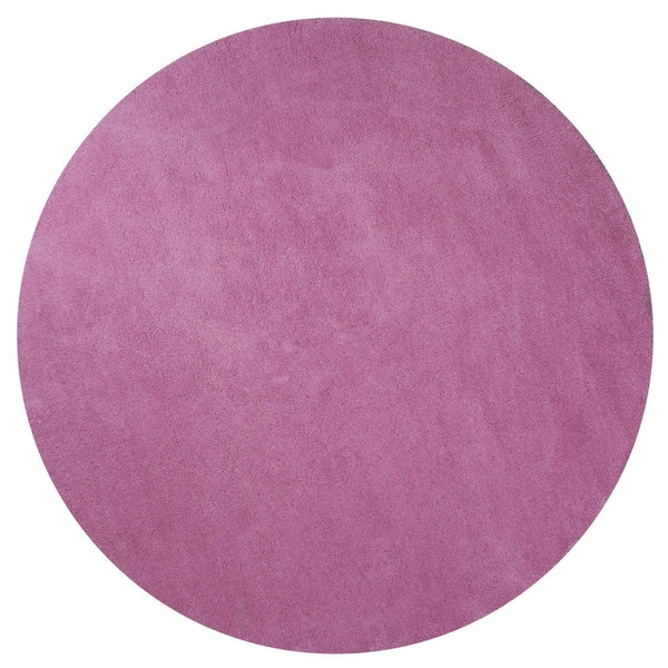 Rugs Pink Rug - 8' Round Polyester Hot Pink Area Rug HomeRoots