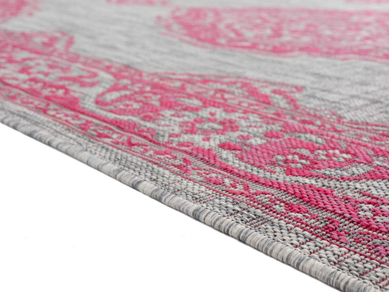 Rugs Pink Rug - 94" x 126" x 0.04" Pink Polypropylene Oversize Rug HomeRoots
