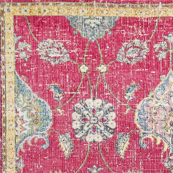 Rugs Pink Rug - 94" X 134" X 0.'25" Pink Polypropylene Rug HomeRoots
