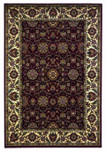 Rugs Red Area Rugs 2'3" x 3'3" Polypropylene Red/Ivory Area Rug 3260 HomeRoots