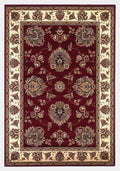 Rugs Red Area Rugs - 2'3" x 3'3" Polypropylene Red/Ivory Area Rug HomeRoots