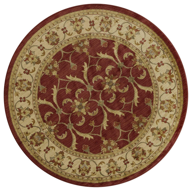 Rugs Red Area Rugs - 23" X 35" X 0.'5" Red/Ivory Polypropylene Rug HomeRoots