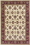 Rugs Red Area Rugs 3'3" x 4'11" Polypropylene Ivory/Red Area Rug 3600 HomeRoots