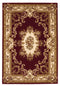 Rugs Red Area Rugs 3'3" x 4'11" Polypropylene Red/Ivory Area Rug 3668 HomeRoots
