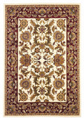 Rugs Red Area Rugs - 5'3" x 7'7" Polypropylene Ivory/Red Area Rug HomeRoots