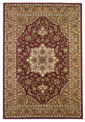 Rugs Red Area Rugs - 5'3" x 7'7" Polypropylene Red/Beige Area Rug HomeRoots