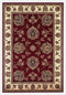 Rugs Red Area Rugs - 5'3" x 7'7" Polypropylene Red/Ivory Area Rug HomeRoots